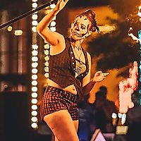 Circus freak with a dragon