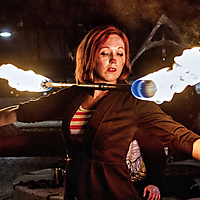 Just a Clown and Her Staff