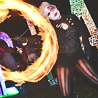 Fire Poi at Masked Ball by Naomi Lewis