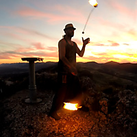 Sunset Fire Poi