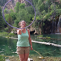 In balance at Hanging Lake Colorado