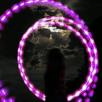 Spinning poi on The Monument