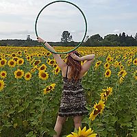 Hoops, dreadlocks, and sunflowers!