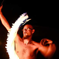 Flowolf. Double fire batons.