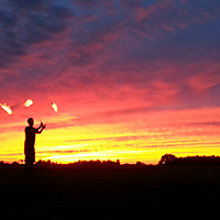 Fire above and below