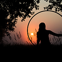 Sunrise me and my hula hoop
