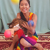 Snuggling while Juggling