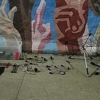 Post-performance fire props