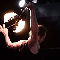 Fire poi show at Bordeaux France