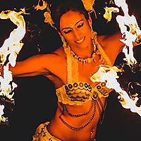 Fan belly dance performance