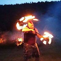 B and his Dragon staff