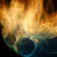 Green Fire Beings Dancing in Grace