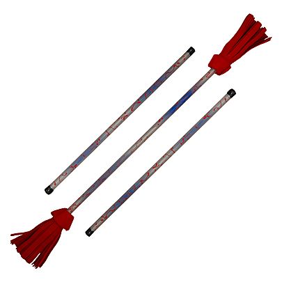 Aluminium Flower Stick silver/red Devil Sticks Cool Juggling Stix Devilstick 