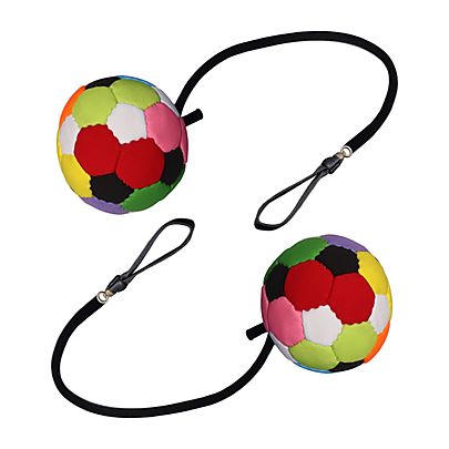  COL, Pair of Multi Color 90mm Contact Poi with Carry Bag