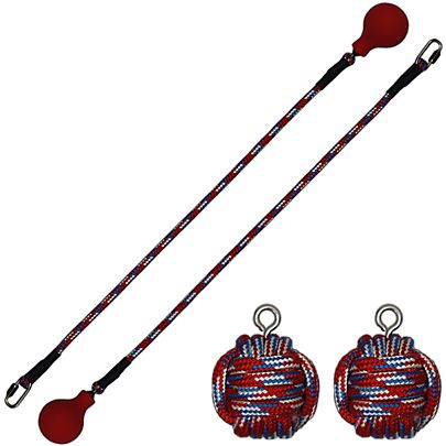  New items!, Pair of Practice Monkey Fist Poi with Carry Bag