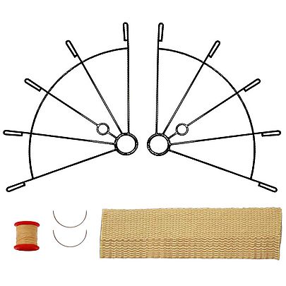  Length of 2 x 1 8 inch 50mm x 32mm Kevlar Wick, Pair of Large Fire Fans Kit with 50mm wicks