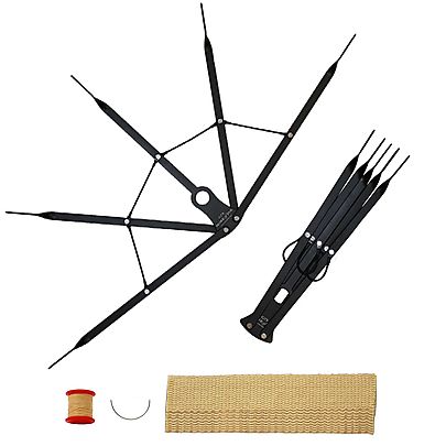  Folding Fire Fans, Pair of Arc Folding Fans with 2inch 50mm Wick Kit - Make Your Own