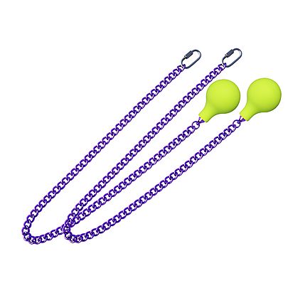  Chain Poi Cords, Pair of Pro Knob Chains With Quicklinks