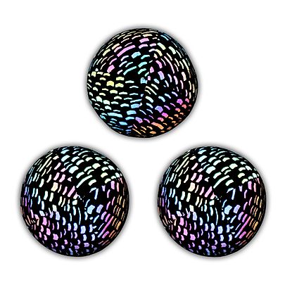  All Juggling Balls, Set of 3 Rainbow Reflective Juggling Balls 68mm 2.6 Inch with Carry Bag