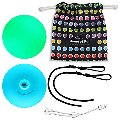  Glow Toys, Pair of Pro LED Multi-Function Contact Poi