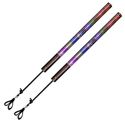  Pair of Fluffy Poi with ColeCord Handles, Pair of Ignis Pixel 144 HD 288 LEDs