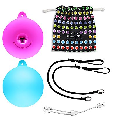  Glow Toys, Pair of Pro Multi-Function Rechargeable Poi