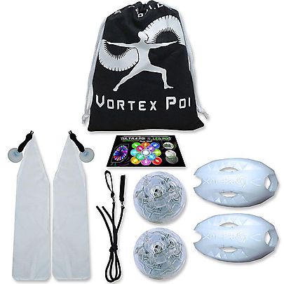  Poi in Aged Care Up and Spin, Vortex LED Poi Set