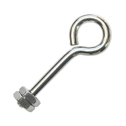  Parts, Single 2 Inch 50mm Stainless Steel Eyebolt with 2 Nuts