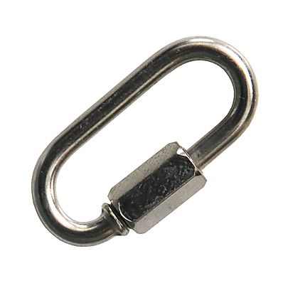  Small Componentry, Single 3mm 1/8 Inch Stainless Steel  Oval Quicklink