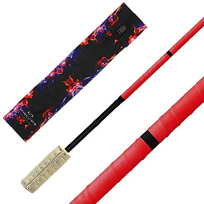  Ring Handle Fire Wand with 15inch head, Flow Master - Fire Staff with 6inch wicks