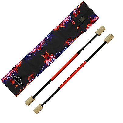  Staff / Poles, Pair of Short Twirling Fire Batons