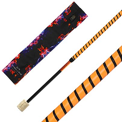  Fire Staff, Flow Master - Fire Staff with 2.5 inch wicks and leather binding