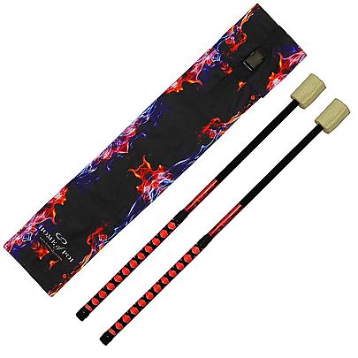  Torch Poi, Pair of Pseudo Escrima Fire Sticks