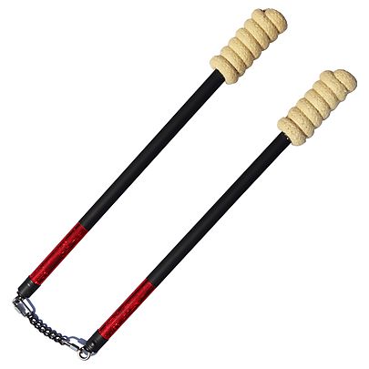  Nunchaku, Single Spiral Fire Nunchaku with Rope wicks