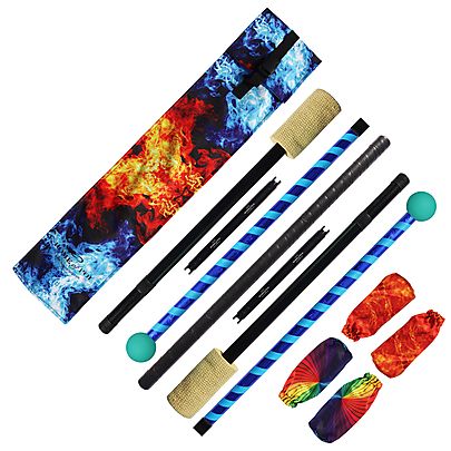  Beginner Circus Kits, Flow Master Fire and Practice Staff Kit