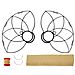 Pair of Lotus Petal Fire Fans with 2 inch wick Kit - Make Your Own