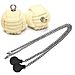 Pair of Pro Knob Chain - Medium - Monkey Fist Fire Poi with Carry Bag