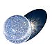 3 1/3 Inch 85mm Acrylic Glitter UV Contact Juggling Ball